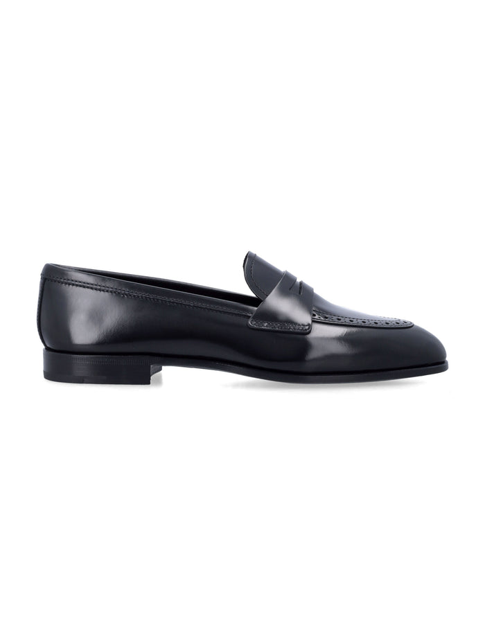 Churchs Onyx fumé polished leather loafer Black Loafers