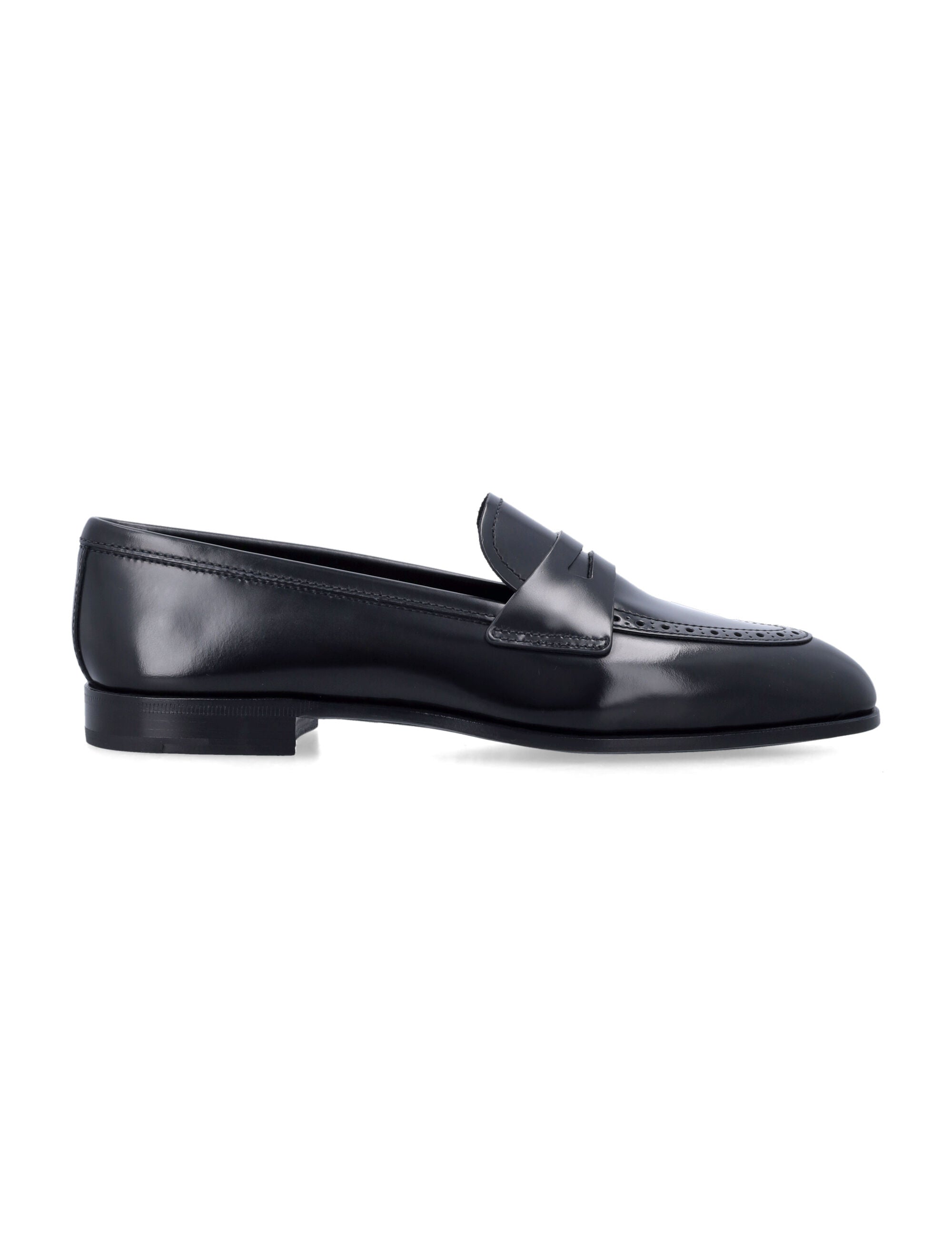 Churchs Onyx Fumé Polished Leather Loafer Black Loafers