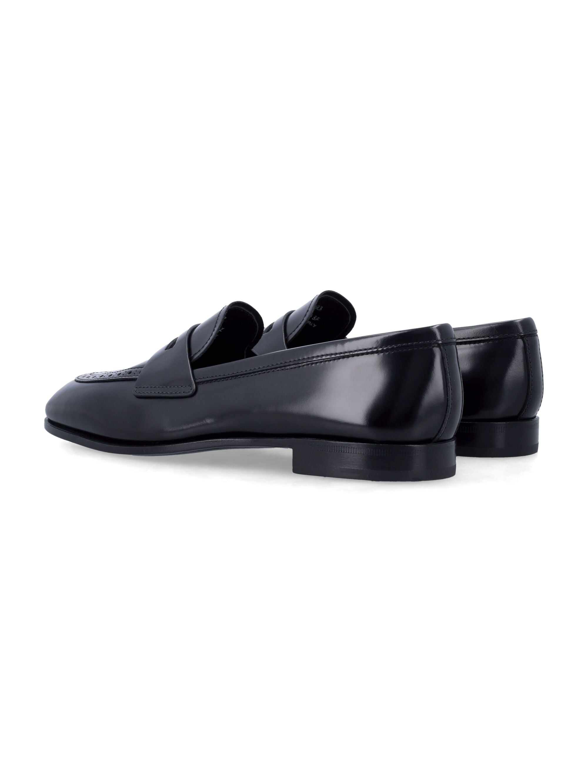 Churchs Onyx fumé polished leather loafer Black Loafers