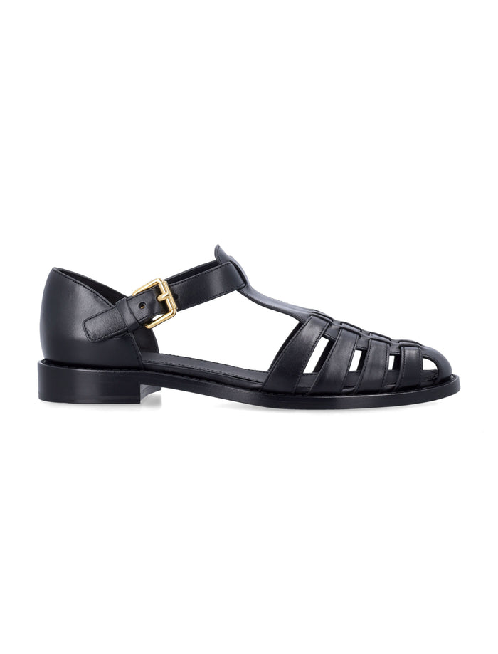 Churchs Kelsey Calf Leather Black Sandals Upper