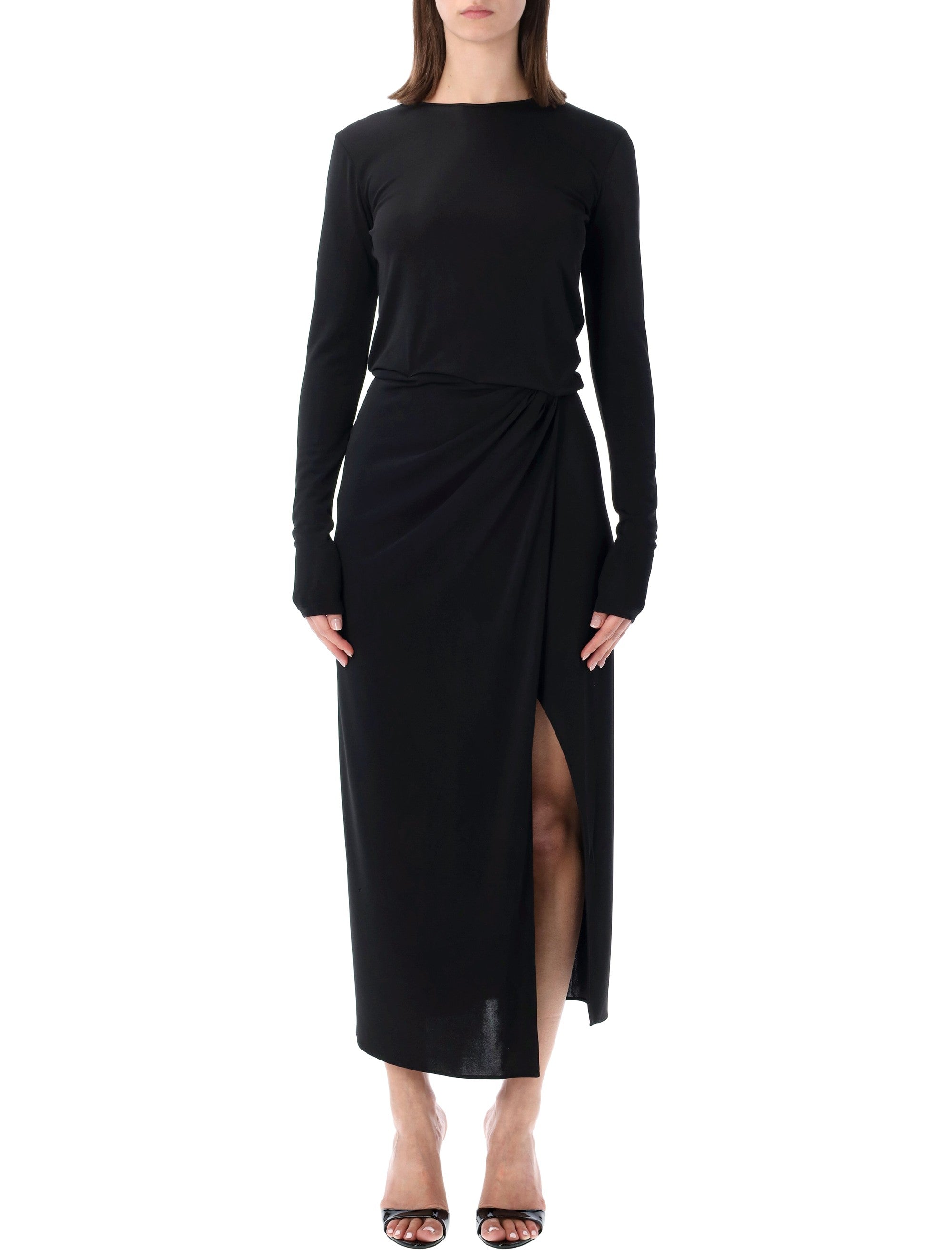 The Andamane New Gia split dress Black Polyester