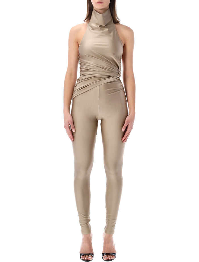 The Andamane Tatiana Jumpsuit Light Greige Polyamide