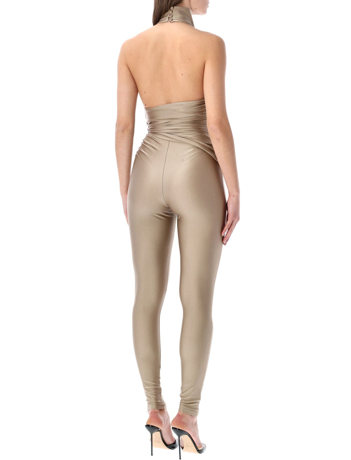 The Andamane Tatiana jumpsuit Light Greige Polyamide