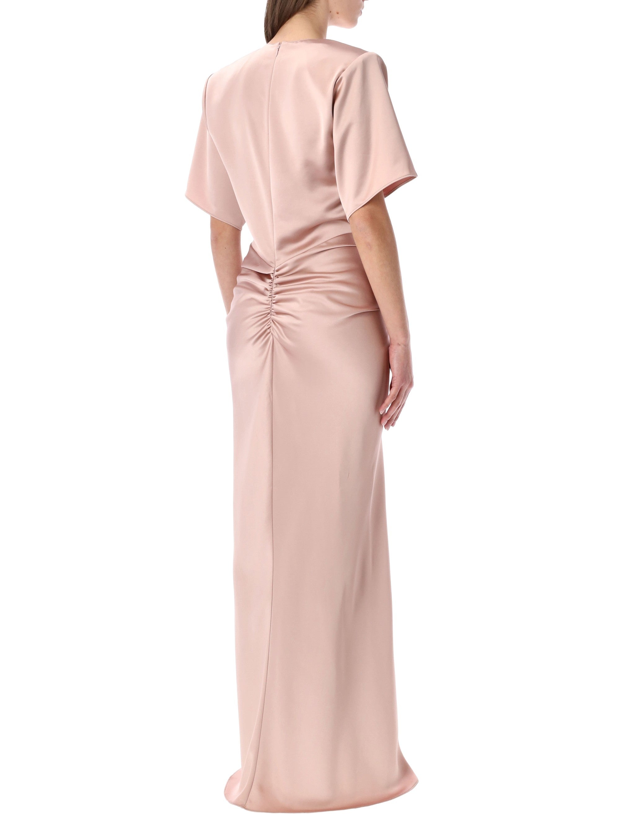 The Andamane Iris Satin Maxi Dress Petal Polyester