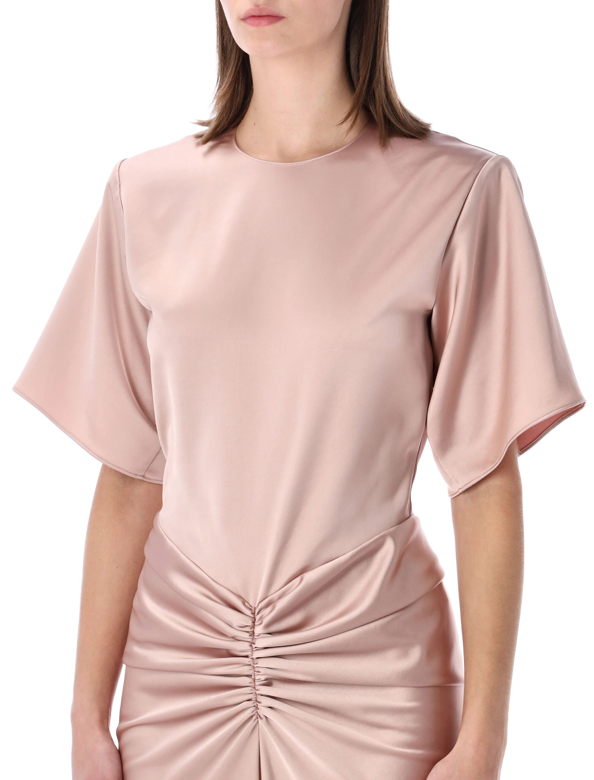The Andamane Iris Satin Maxi Dress Petal Polyester