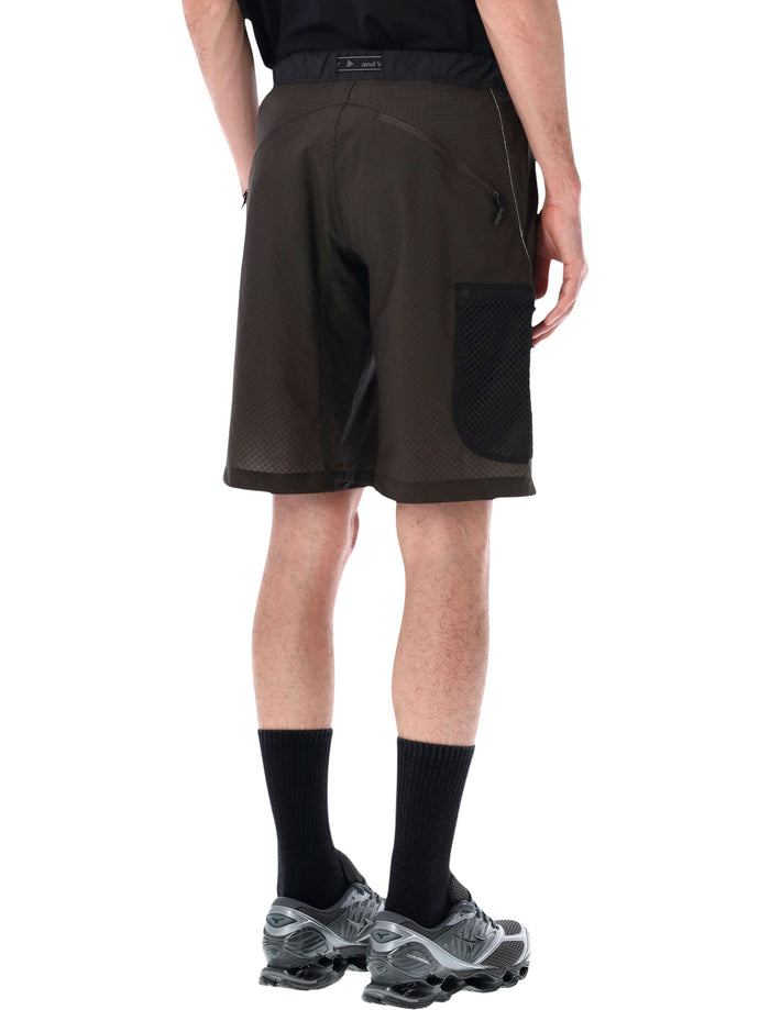 And Wander Breath Rip Short Pants Charcoal Nylon