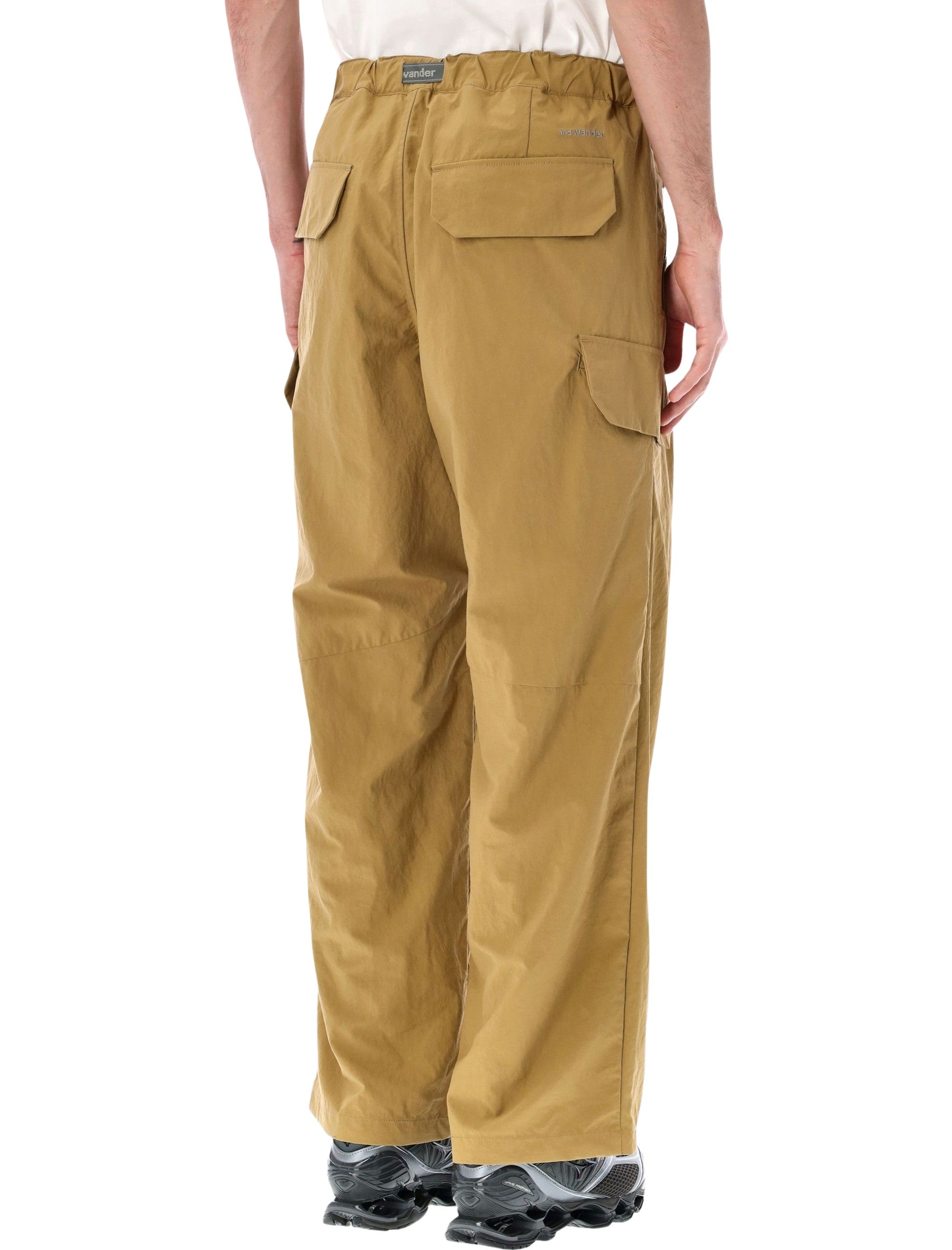 And Wander Cargo Trousers Beige Nylon Pant