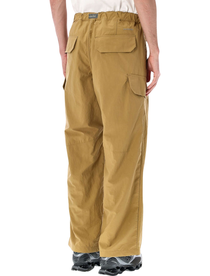 And Wander Cargo Trousers Beige Nylon