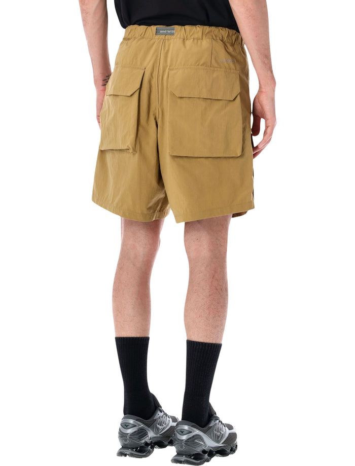 And Wander Cargo Shorts Beige Nylon