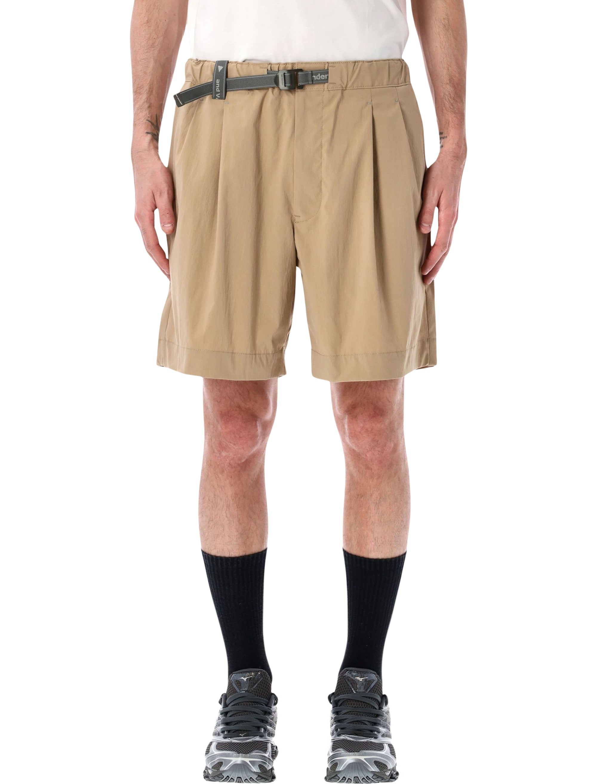 And Wander Technical Shorts Beige Polyester