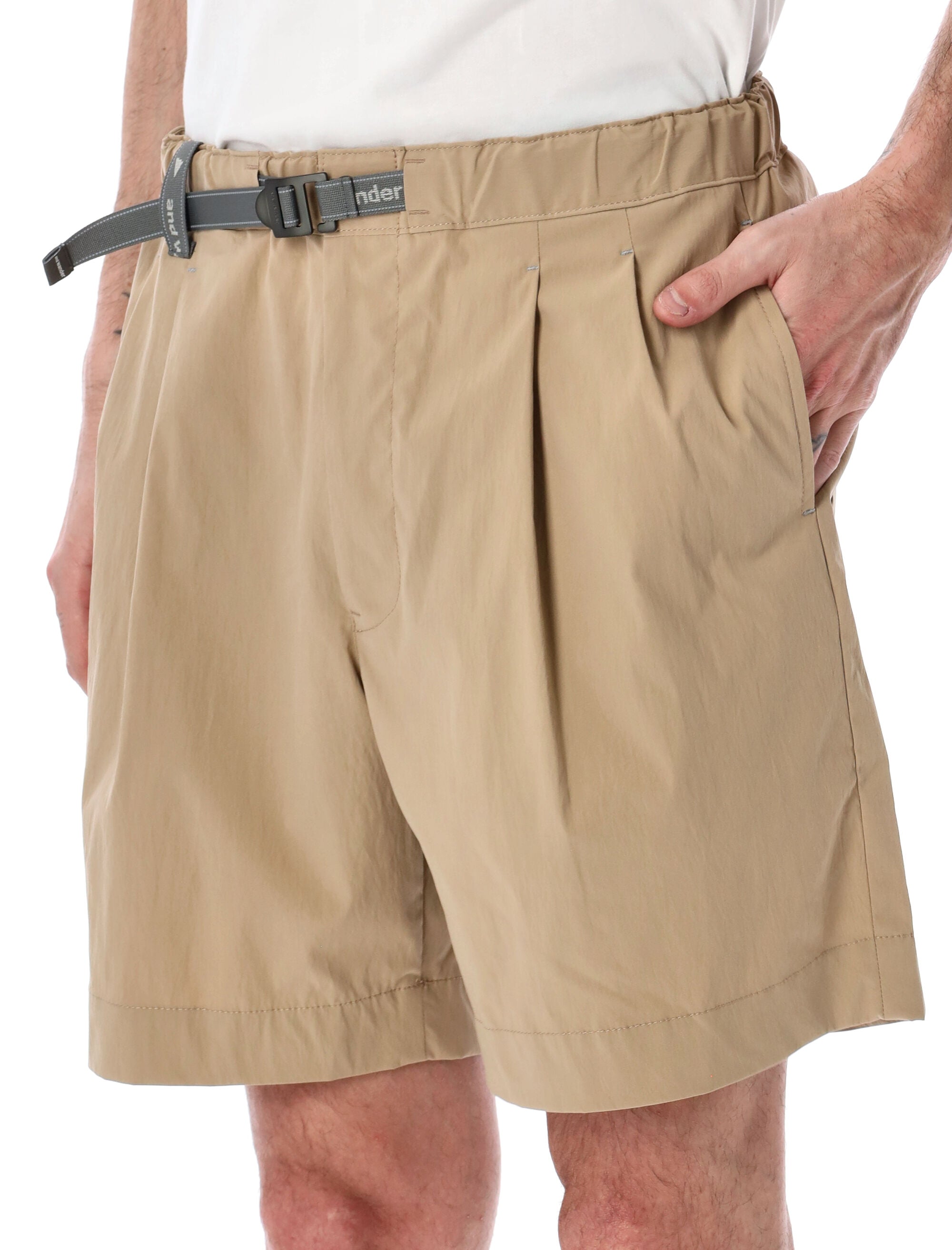 And Wander Technical Shorts Beige Polyester