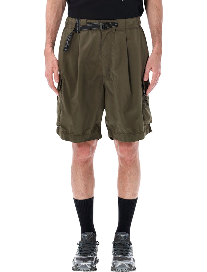 And Wander Light Cargo Shorts Khaki Polyester