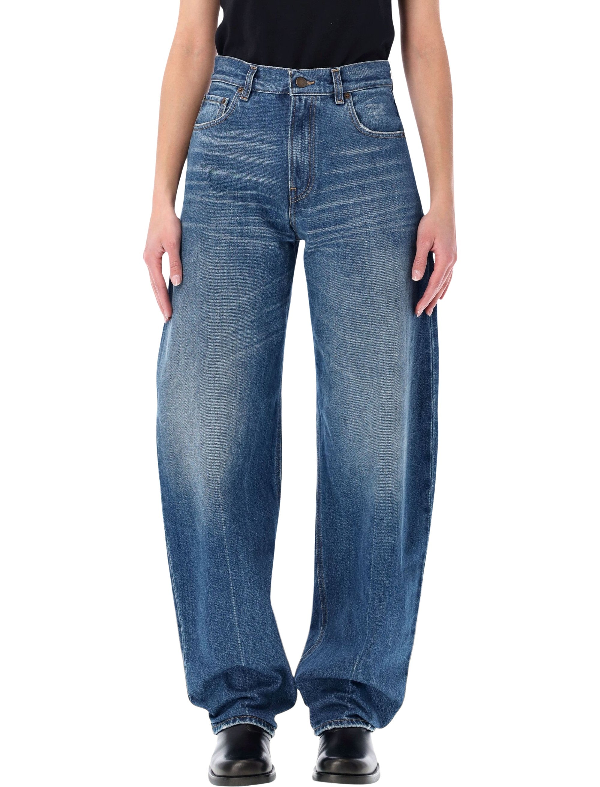 Haikure Bibi Balloon Denim Jeans Real Blue Cotton