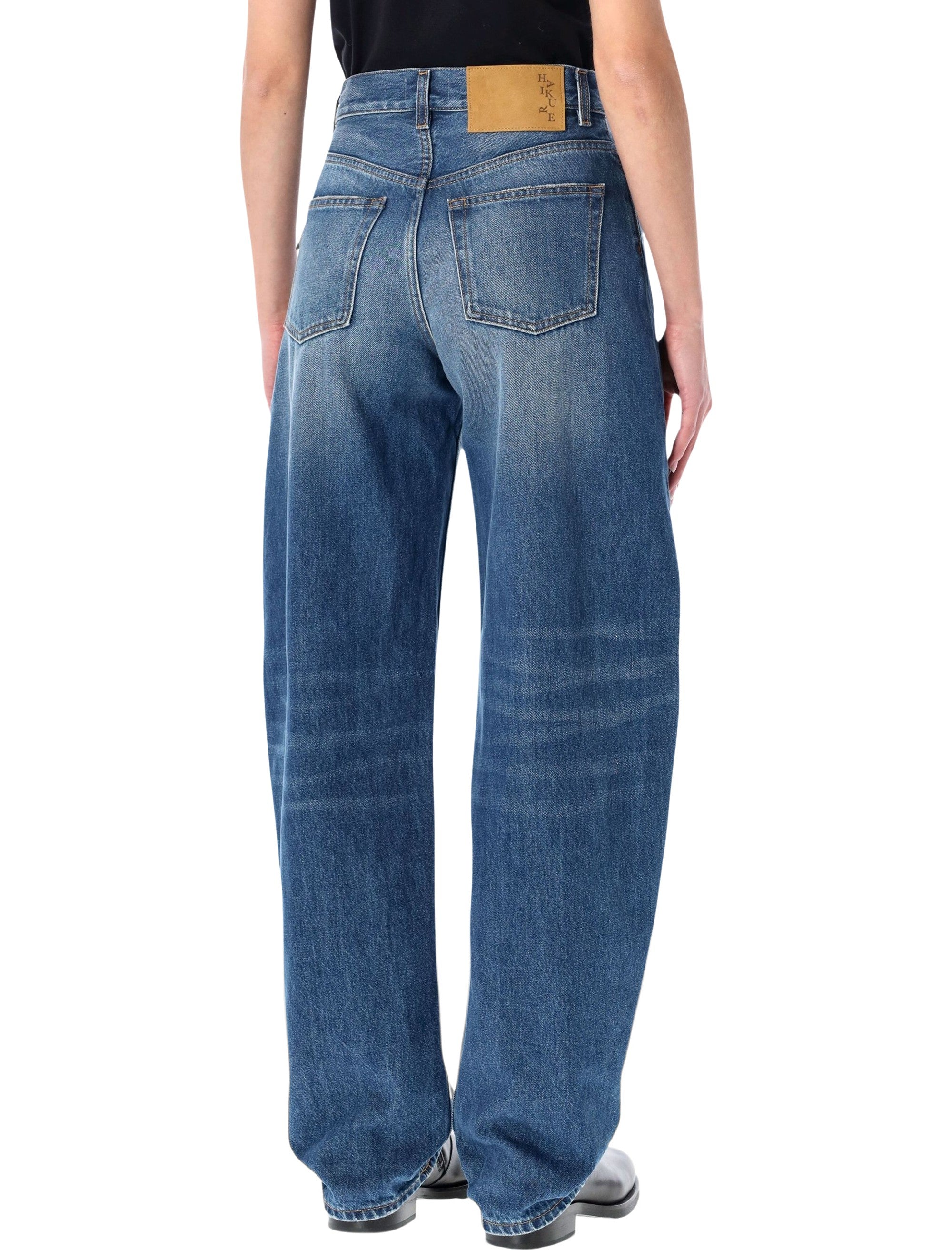 Haikure Bibi Balloon Denim Jeans Real Blue Cotton