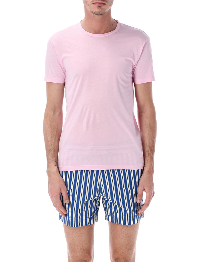 Tom Ford Cotton And Silk T-Shirt Light Rose Tshirt