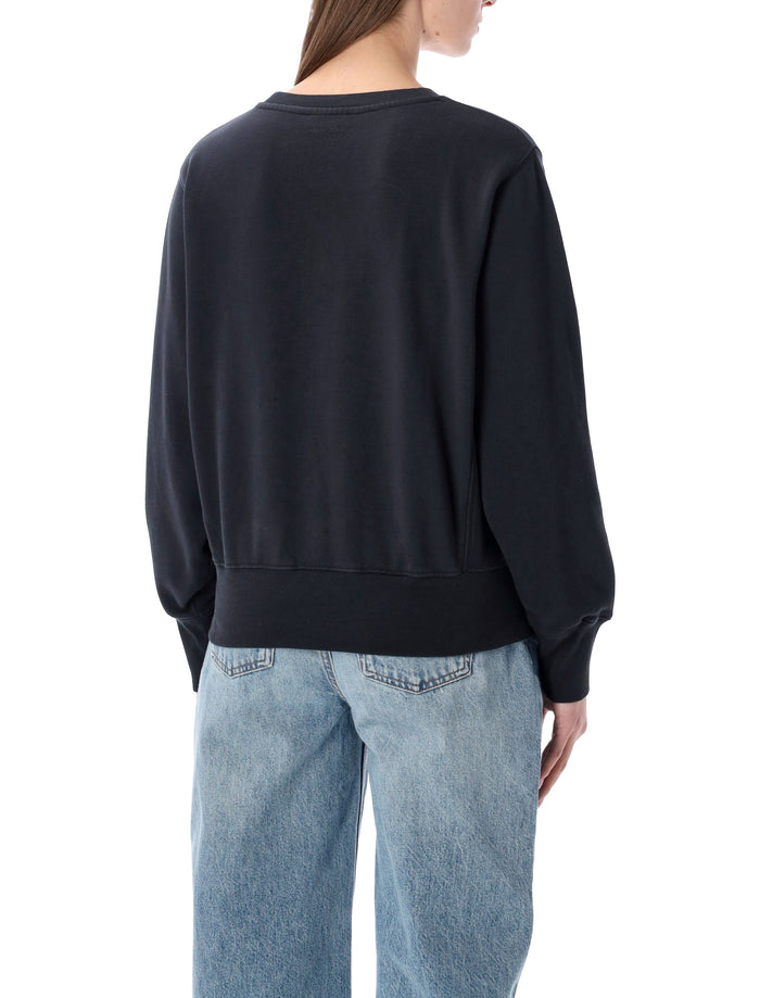 Anine Bing Harry Shrunken black sweatshirt Vintage Cotton