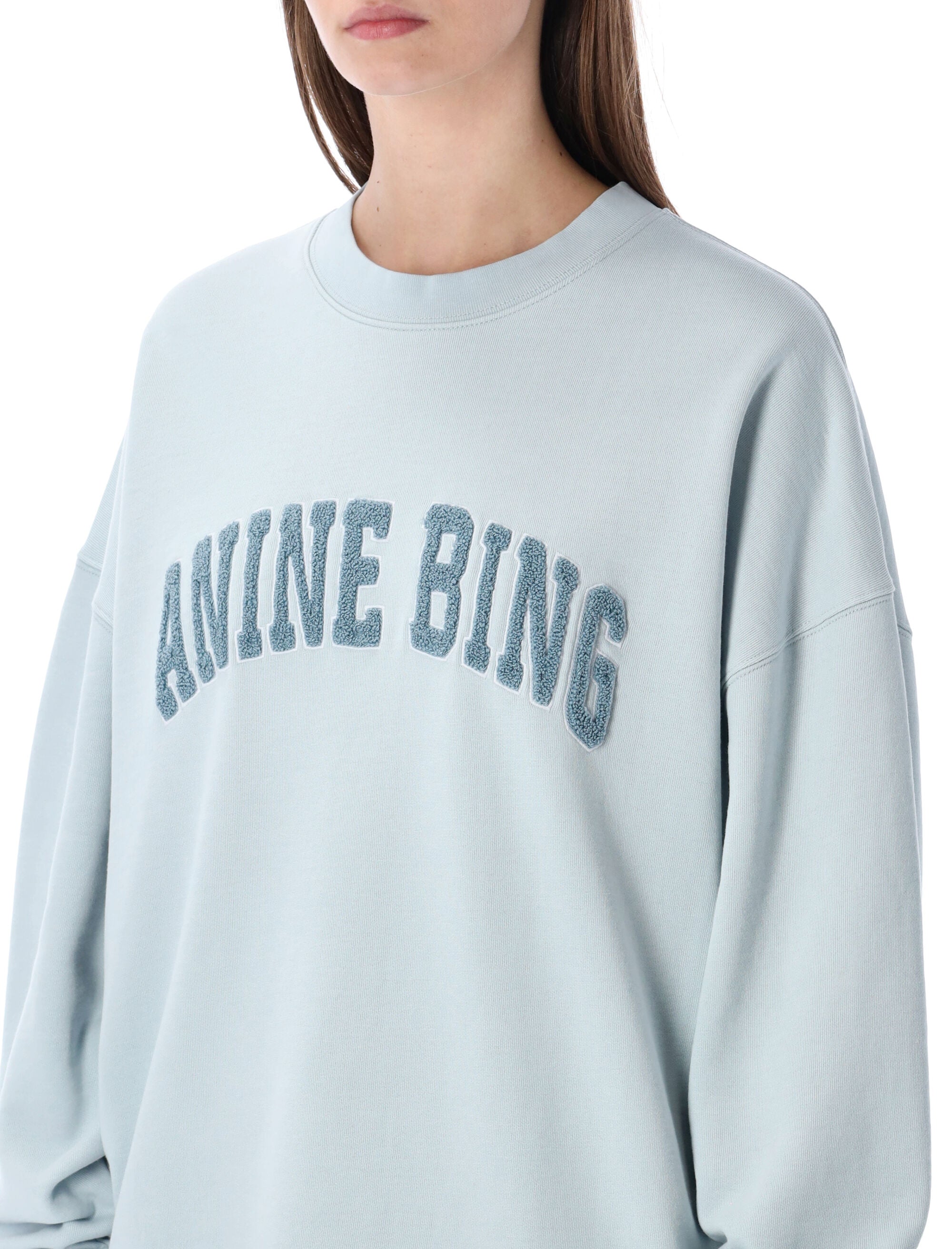 Miles light blue cotton sweatshirt Anine Bing