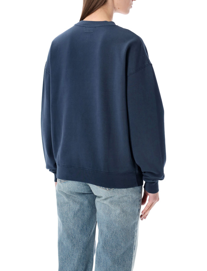 Trenton sweatshirt Anine Bing Dark Blue Cotton