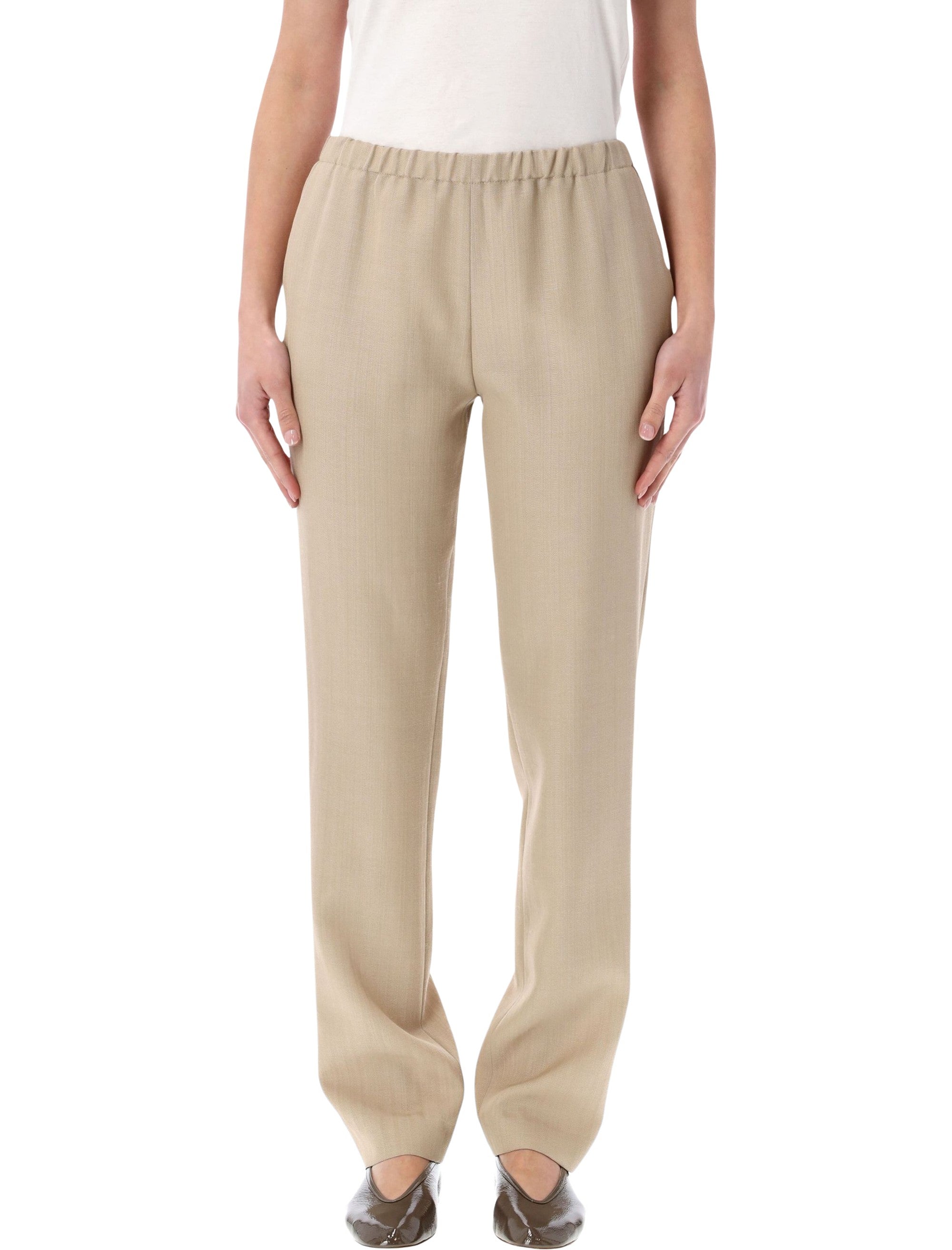 Loulou SCOT straight trousers Beige Viscose Pant