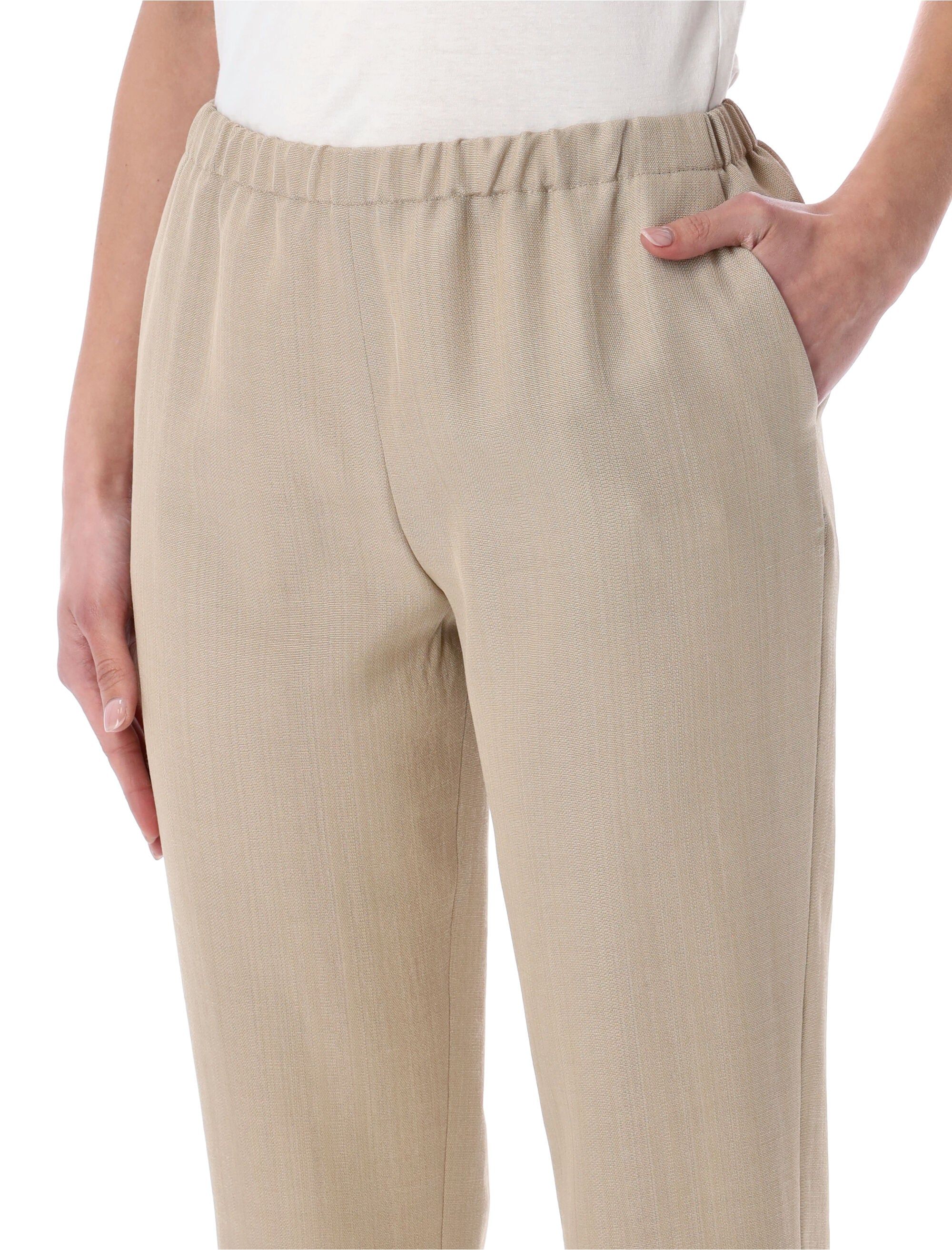 Loulou SCOT straight trousers Beige Viscose Pant
