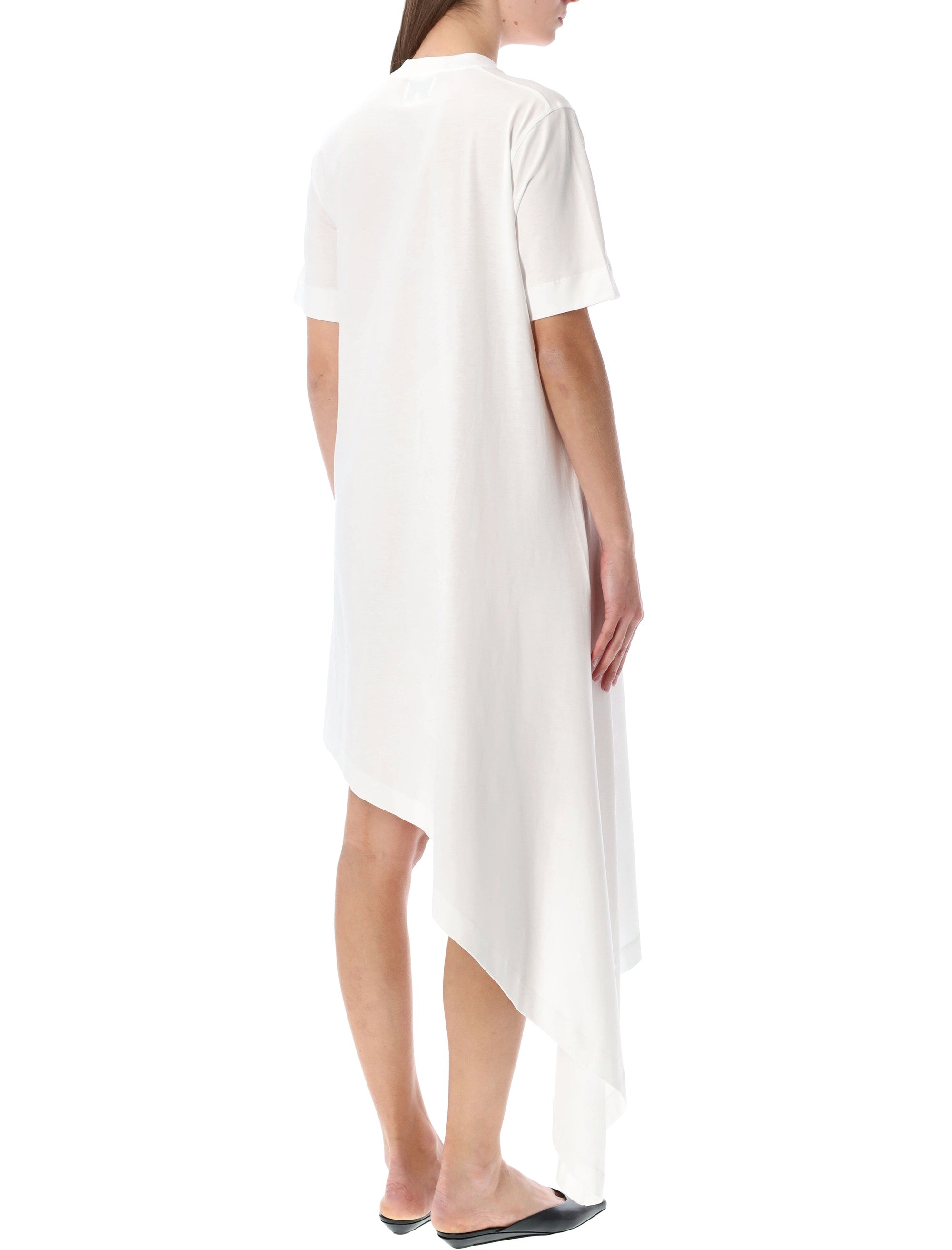 Lou Igari asymmetric t-shirt dress White Cotton
