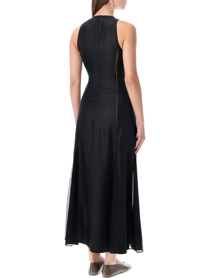 Loulou IRAKA silk twill dress Black