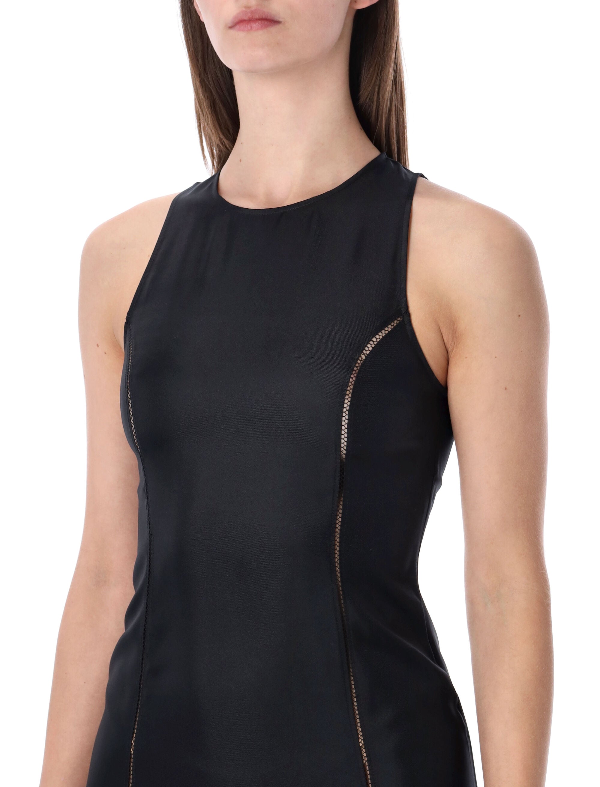 Loulou IRAKA silk twill dress Black