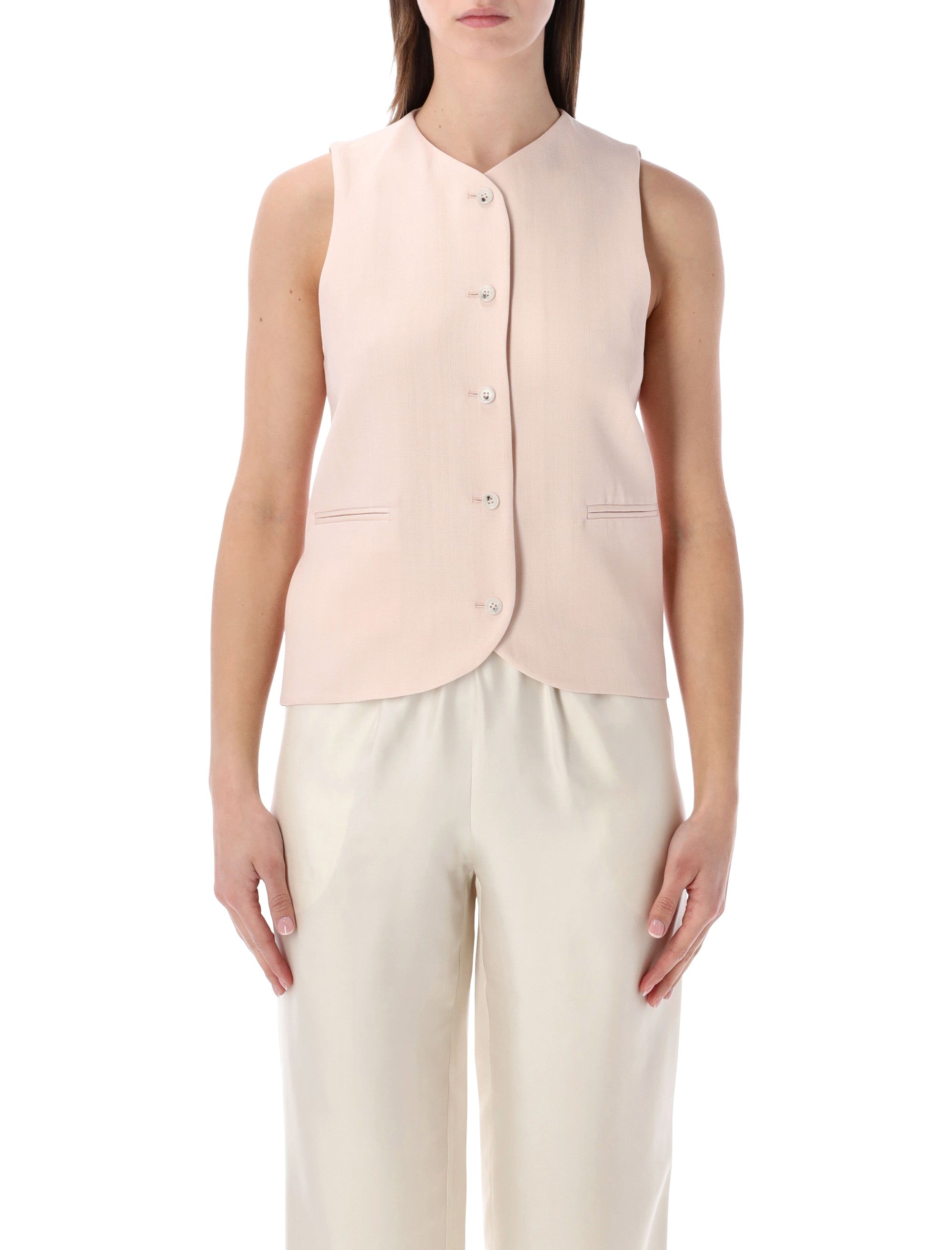 LOULOU Paco tailored vest Light Pink Viscose