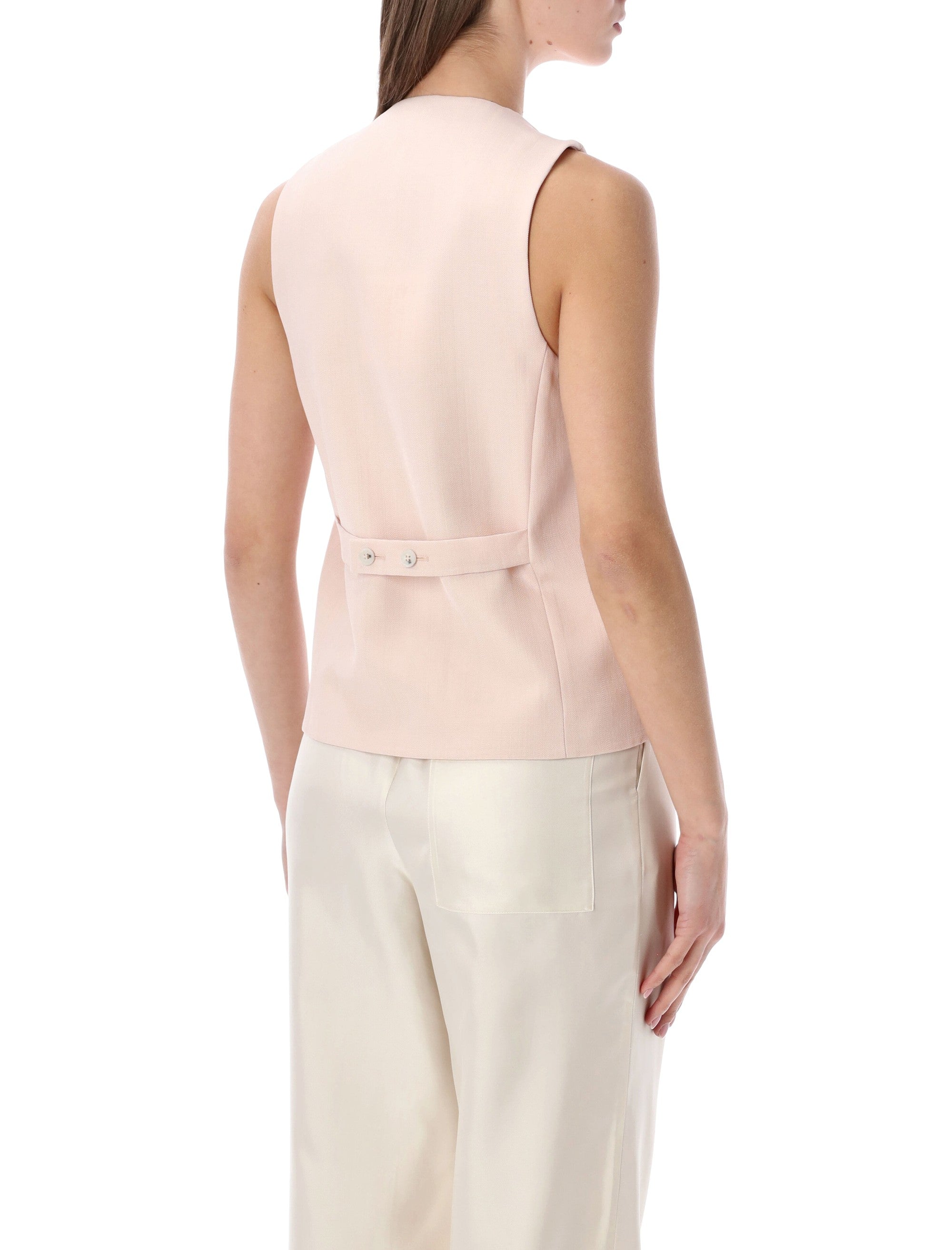 LOULOU Paco tailored vest Light Pink Viscose