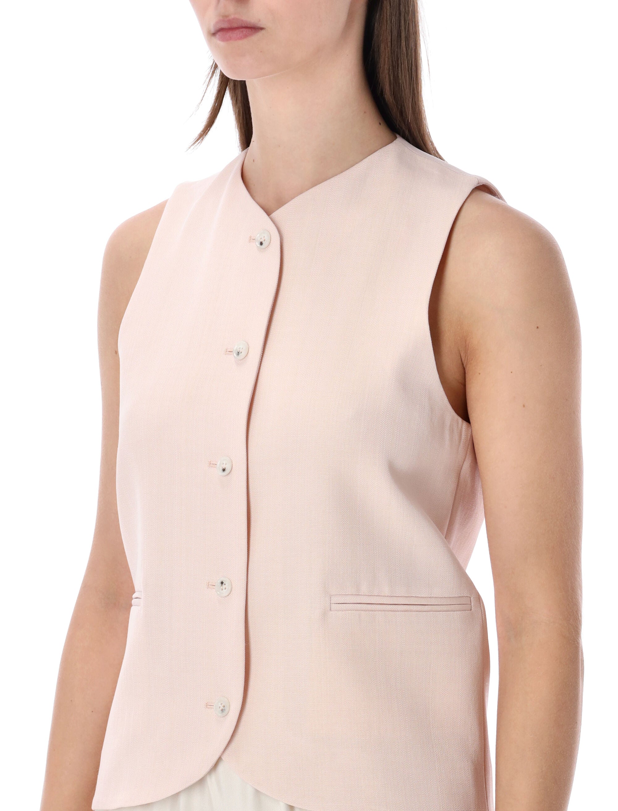 LOULOU Paco tailored vest Light Pink Viscose