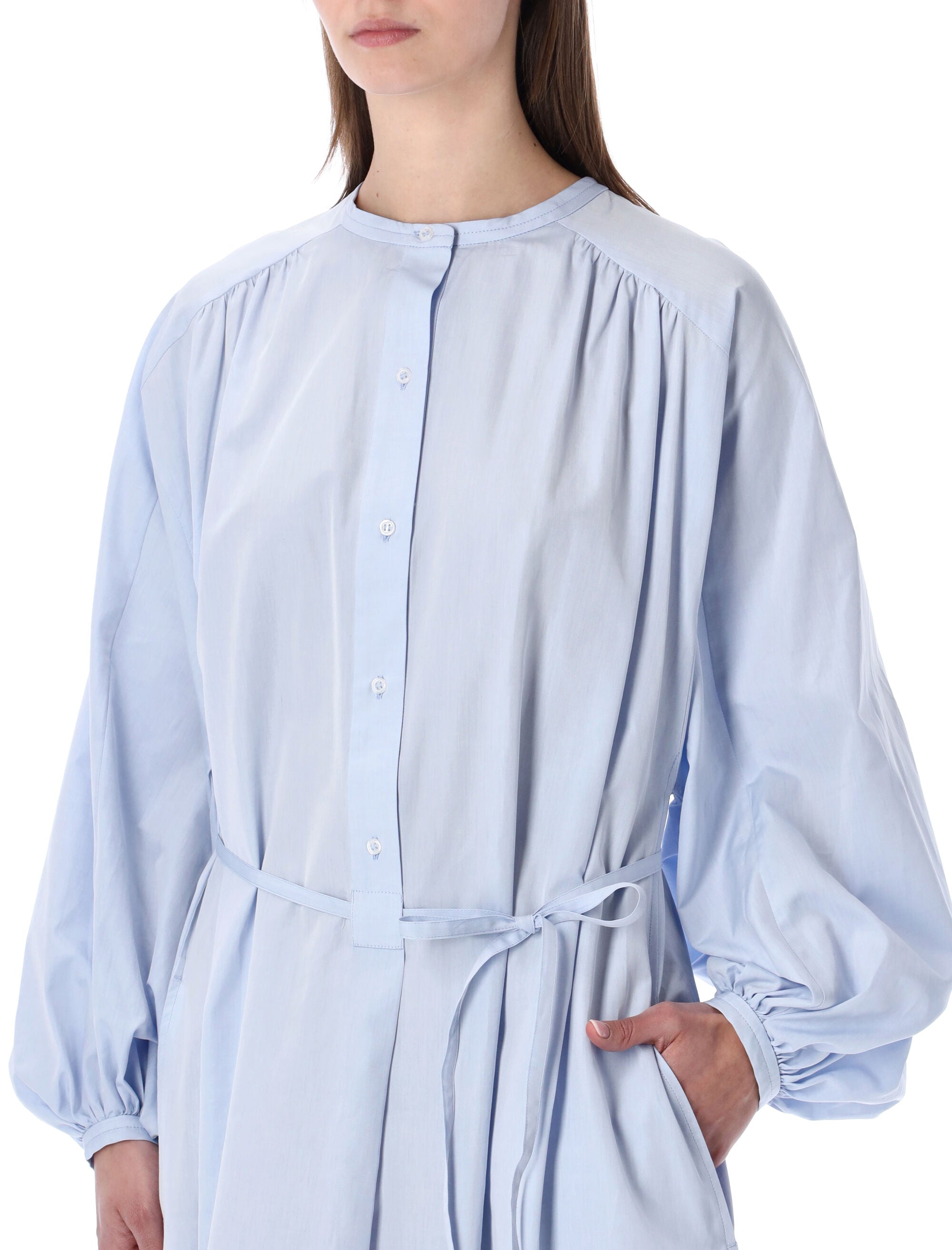 Loulou Vitti cotton poplin dress Strom Light Blue