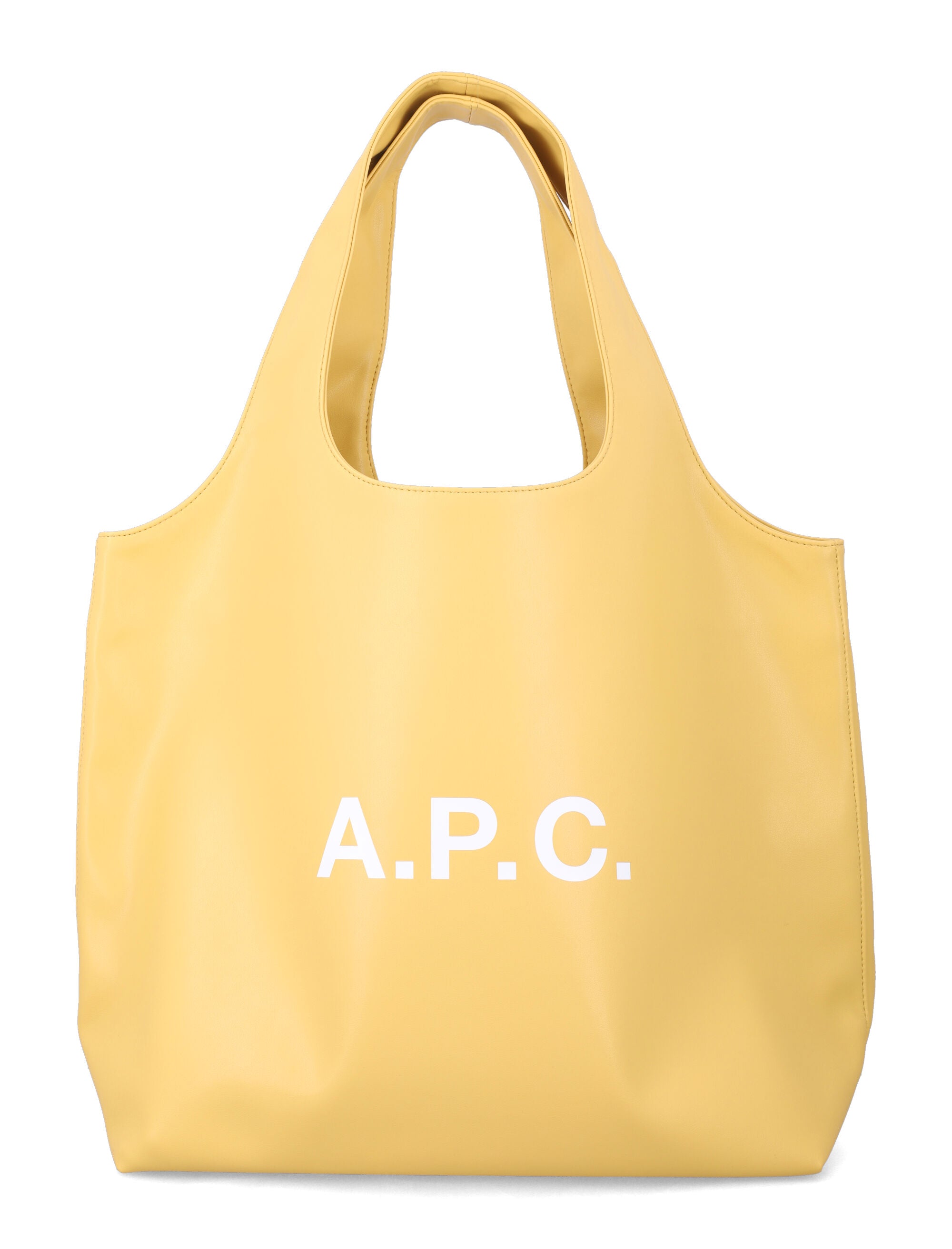 A.P.C. Ninon tote bag with logo Dark Butter Polyurethane
