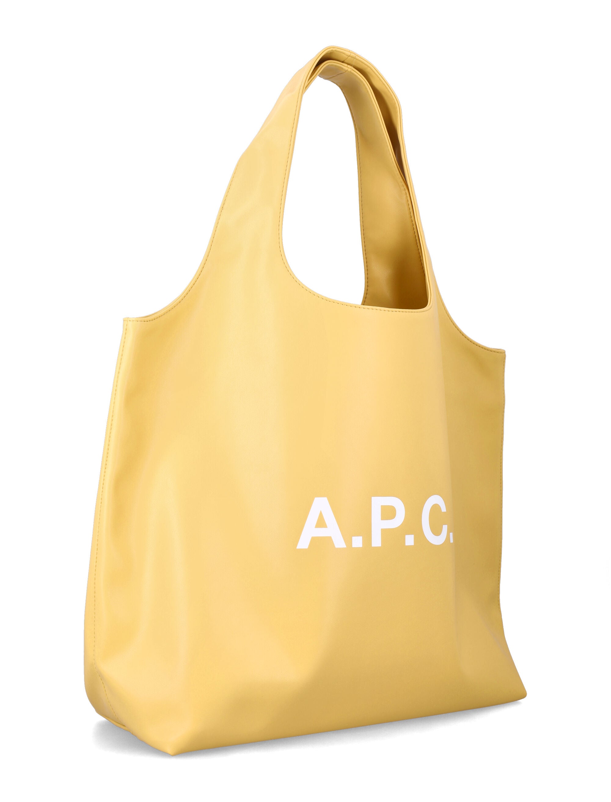 A.P.C. Ninon tote bag with logo Dark Butter Polyurethane