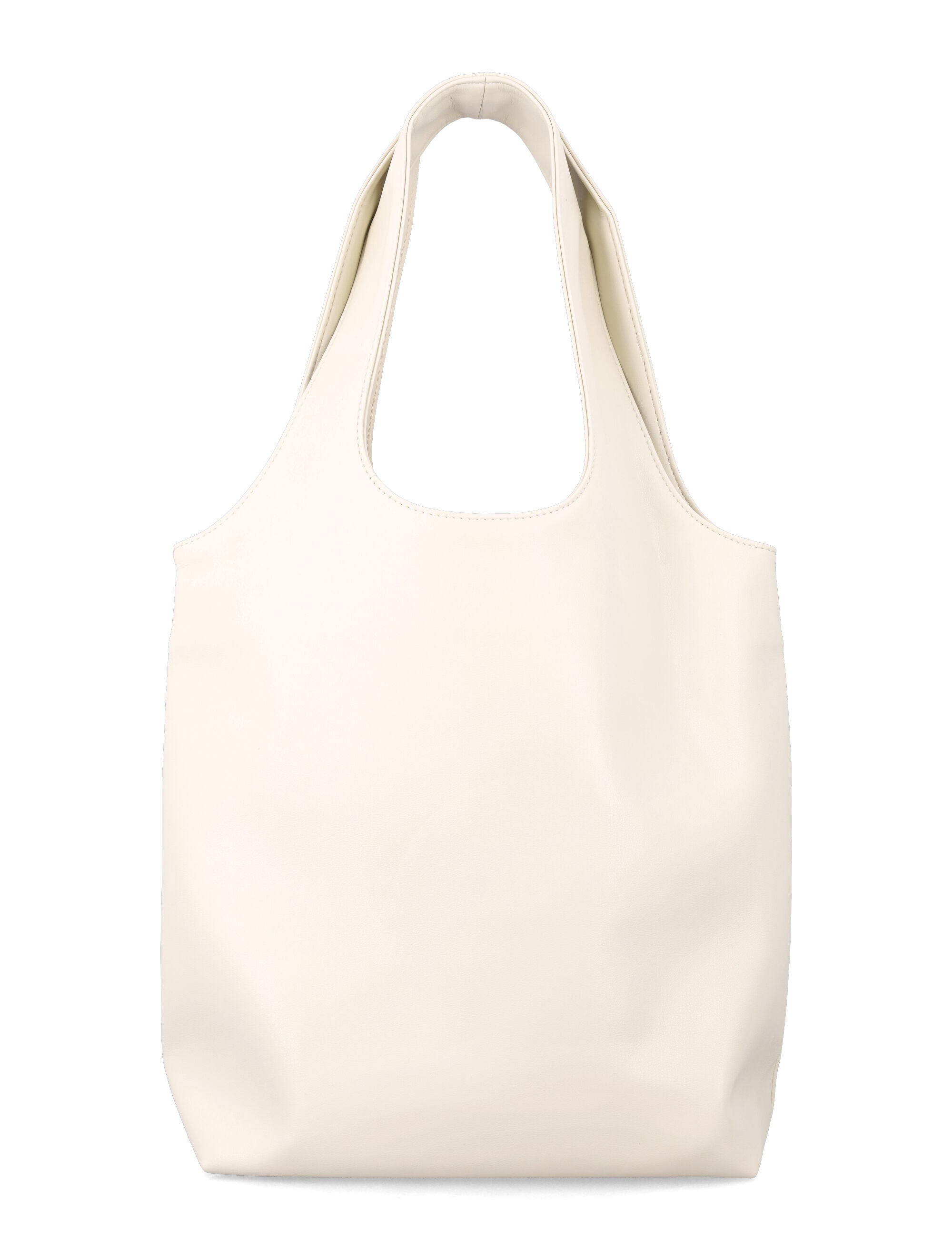 A.P.C. Ninon black small faux leather tote Ecru Polyurethane