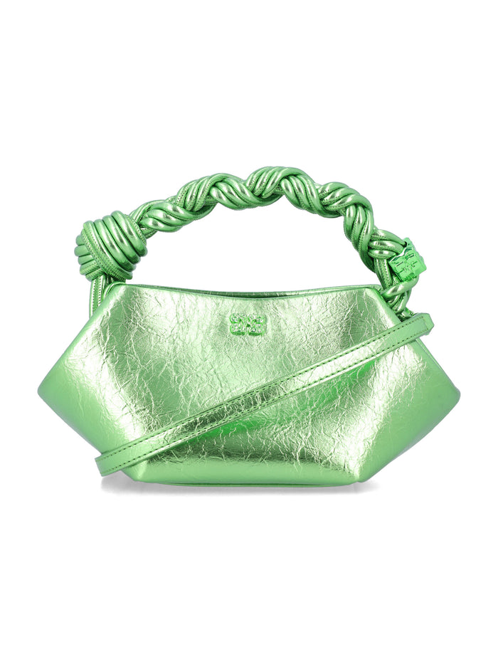 GANNI metallic mini Bou Bag Greenery Green Polyurethane Shoulder