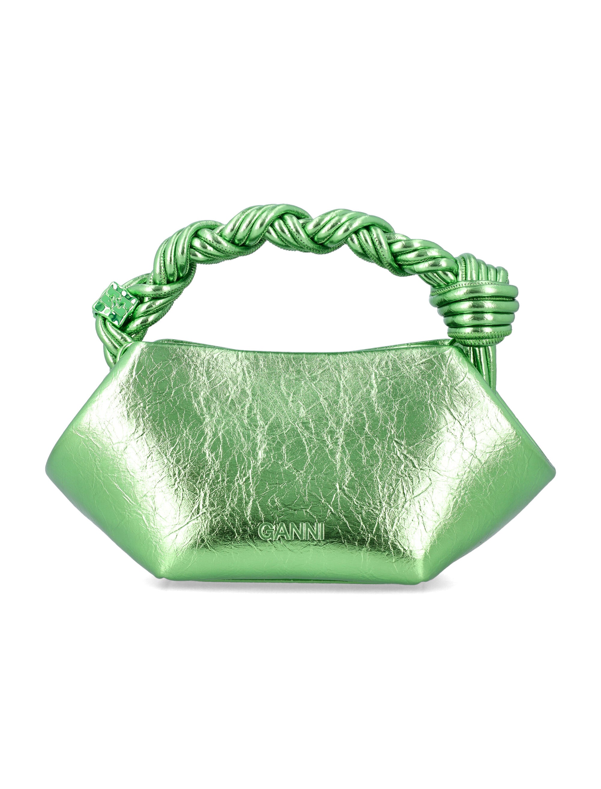 GANNI metallic mini Bou Bag Greenery Green Polyurethane Shoulder