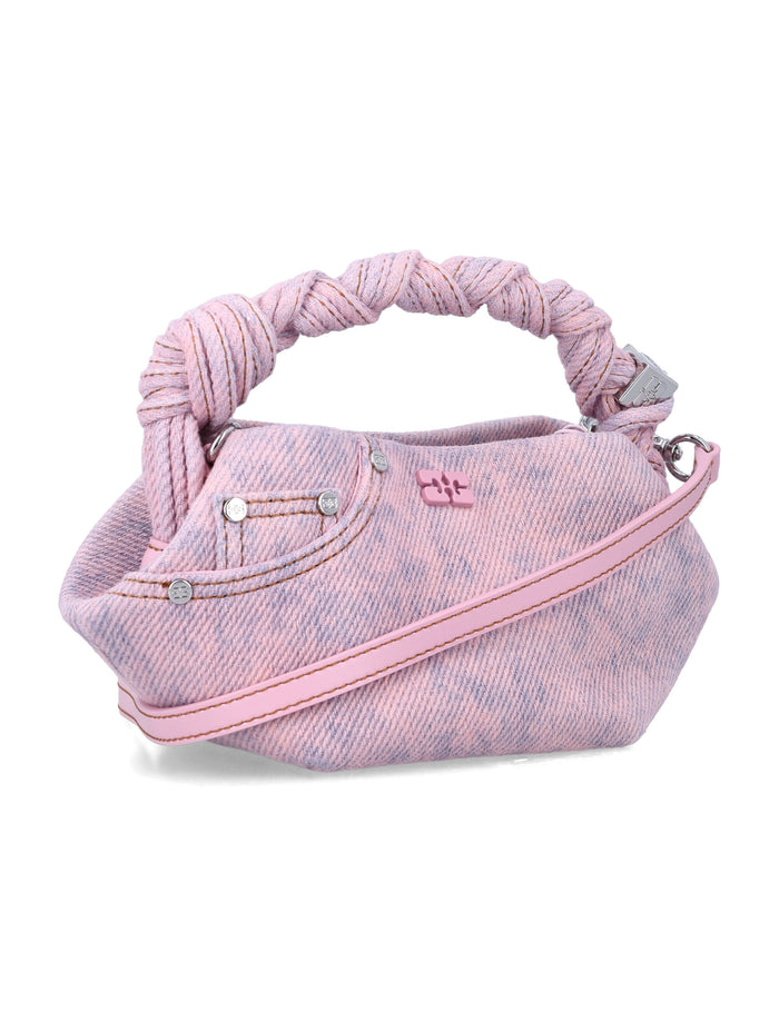 Ganni denim mini Bou Bag Pink Organic Cotton Shoulder