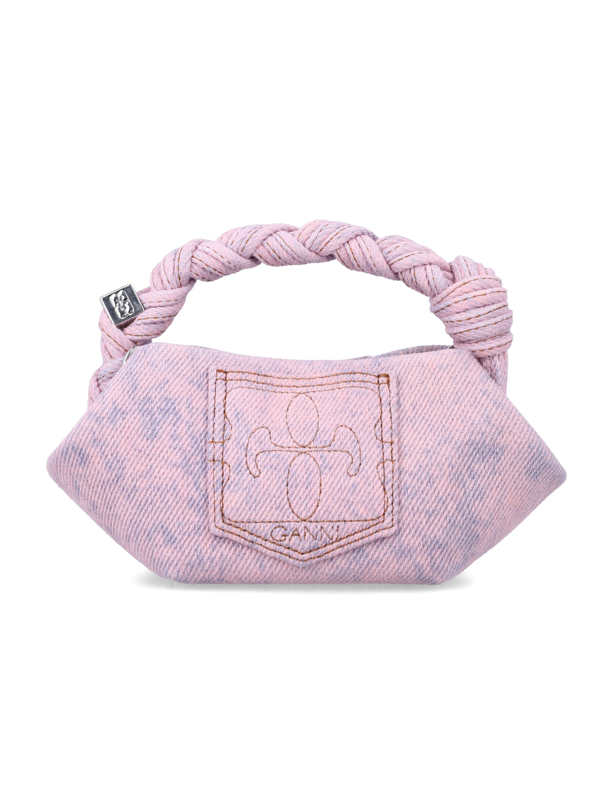 Ganni denim mini Bou Bag Pink Organic Cotton Shoulder