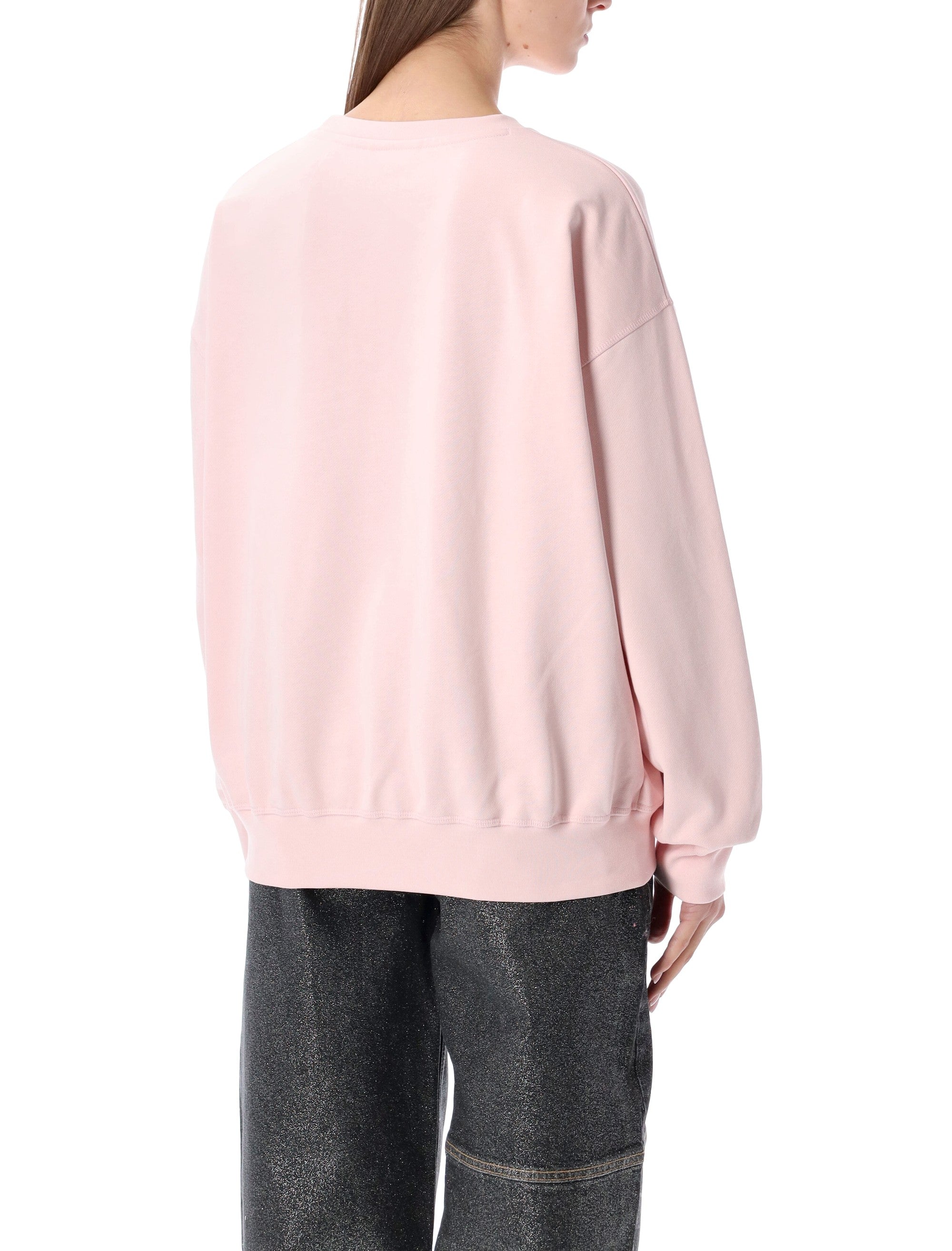 Ganni pink Poodle graphic sweatshirt Chalk Cotton