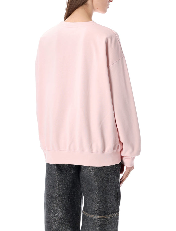 Ganni pink Poodle graphic sweatshirt Chalk Cotton