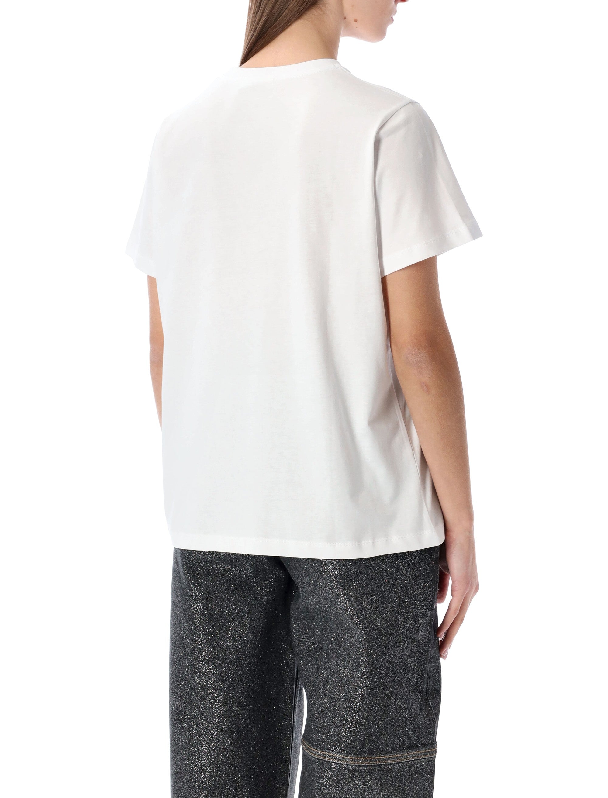 Ganni white Leopard graphic t-shirt Grey + Leo Cotton Tshirt