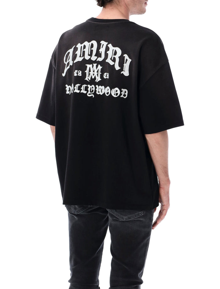Amiri Hollywood Oversized Cotton Tee Black T-shirt