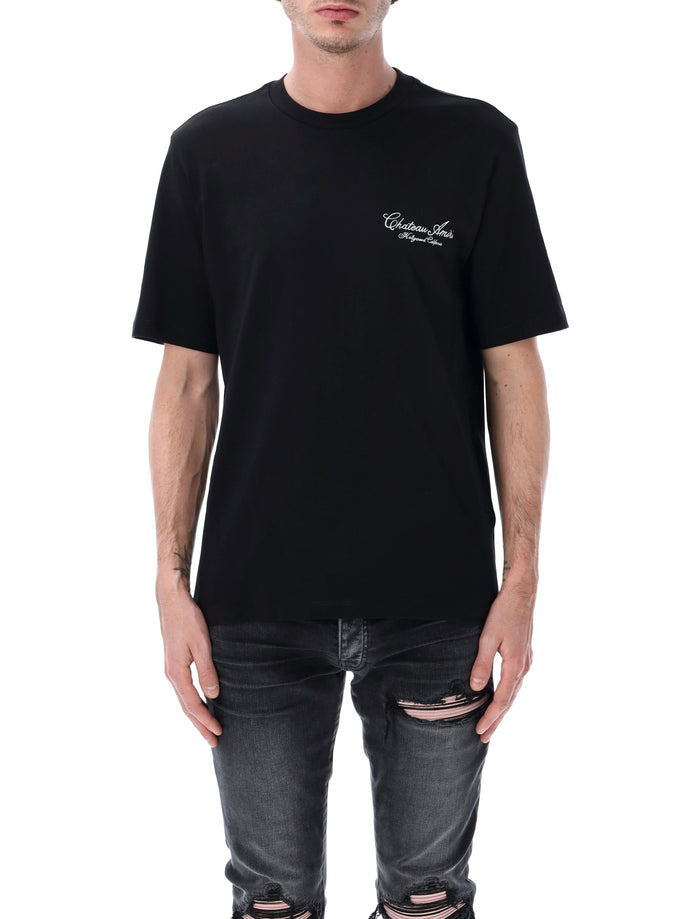 Amiri Chateau Script Oversized Tee Black Cotton T-shirt