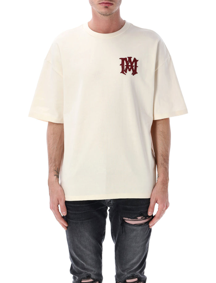 Amiri Hollywood Oversized Cotton Tee Ivory T-shirt
