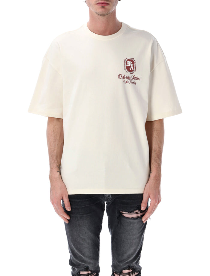 Amiri Ma Chateau Oversized Cotton Tee Ivory T-shirt