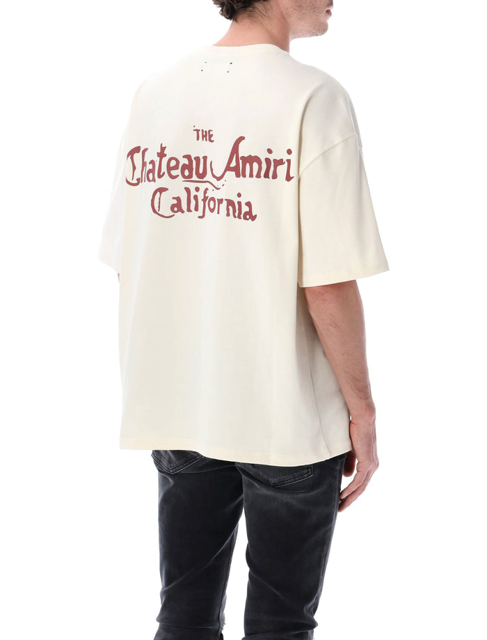 Amiri Ma Chateau Oversized Cotton Tee Ivory T-shirt
