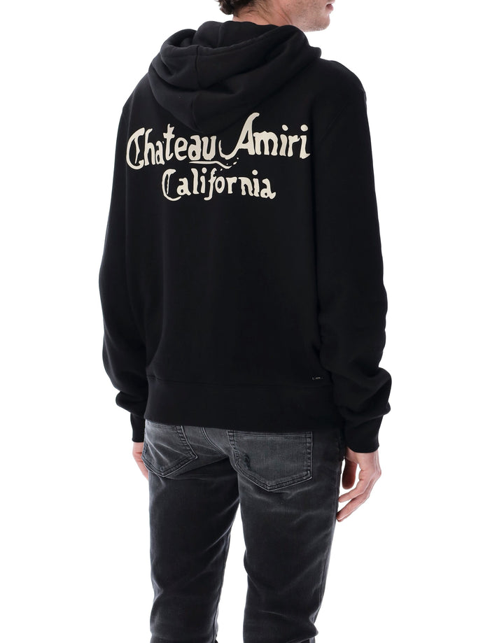 Amiri Ma Chateau Zip Cotton Hoodie Black Sweatshirt
