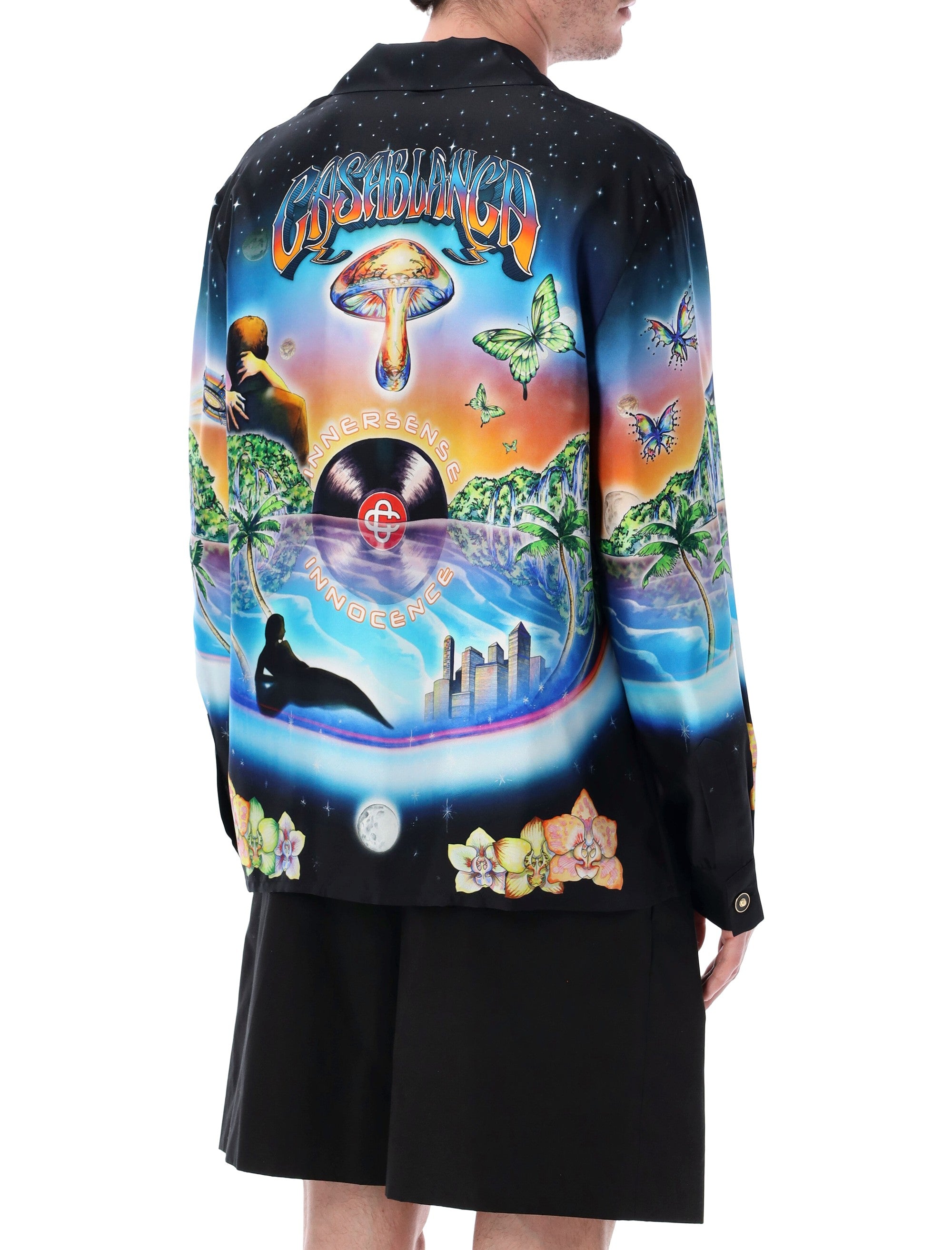 Casablanca Innersense Silk Shirt Black