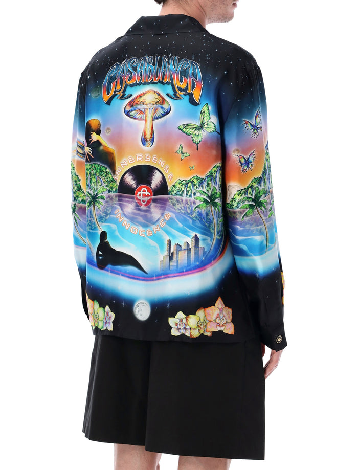 Casablanca Innersense Silk Shirt Black