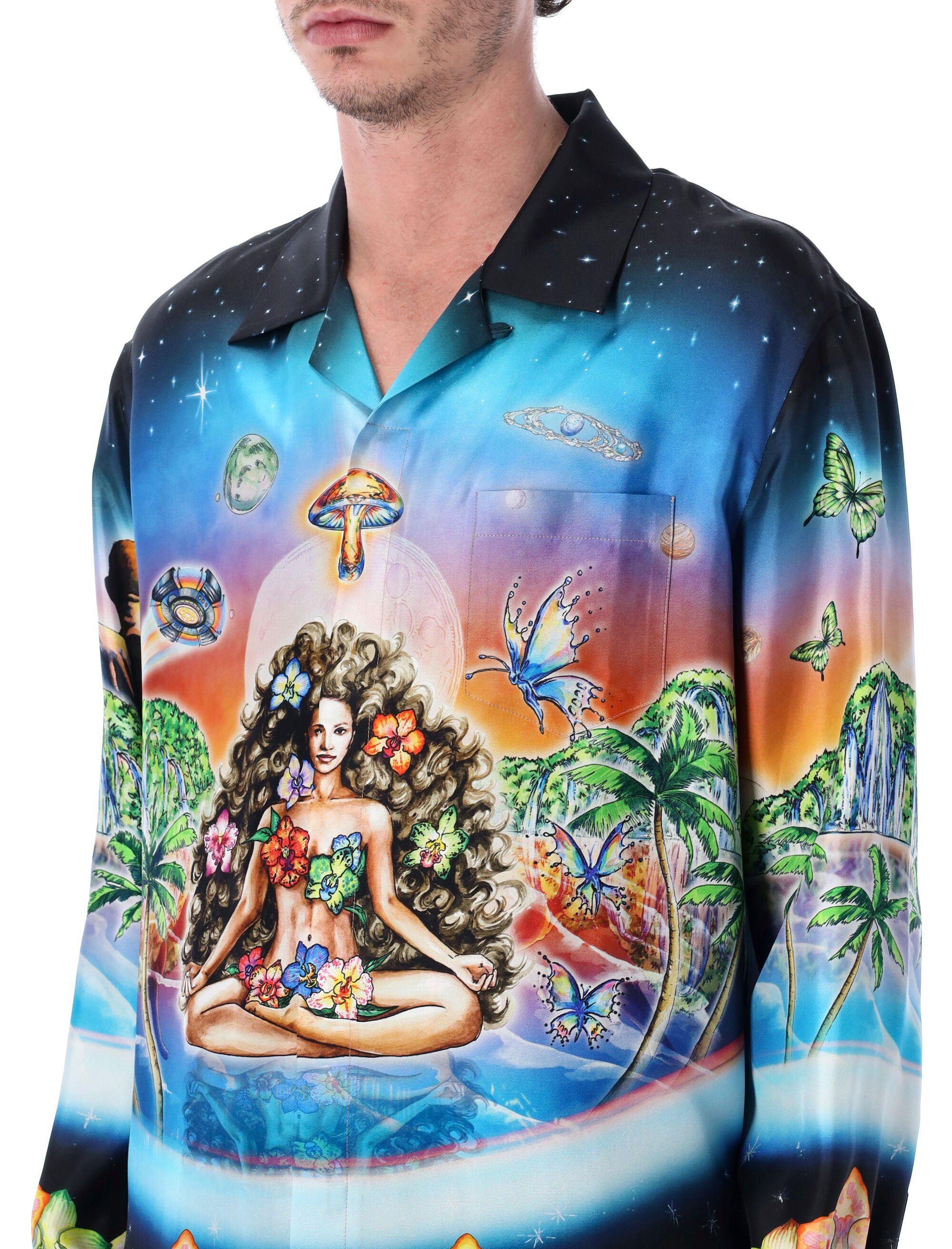 Casablanca Innersense Silk Shirt Black